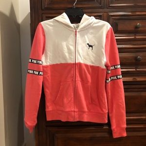 Pink zip up hoodie
